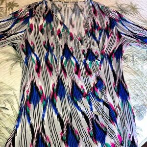 Colorful Patterned Dana Buchman Top
